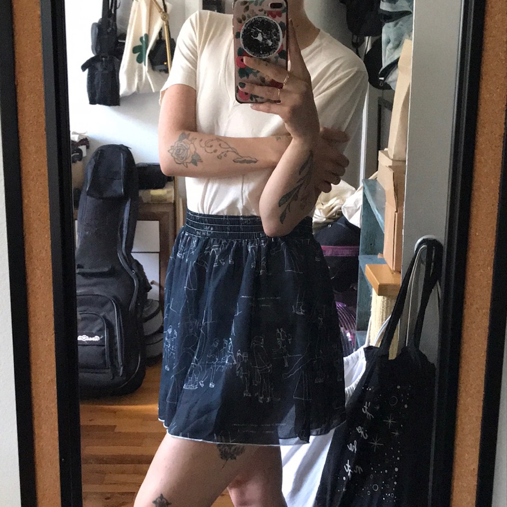 American Apparel I’ve Skating Drawing Circle Skirt